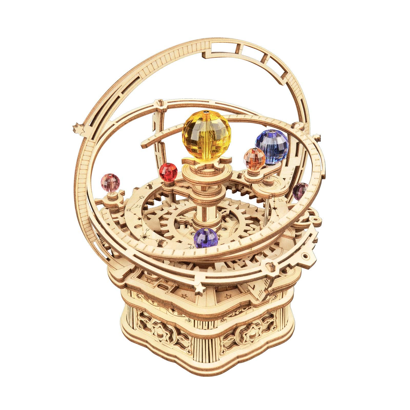 ド〇キ懸賞コカレロミュージックBOX ROKR 3D Wooden Puzzle Orrery Music Box - Mechanical DIY Solar